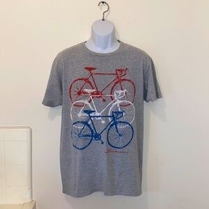 Unisex Red, White, & Blue Schwinn Bicycle Patriotic Graphic Tee